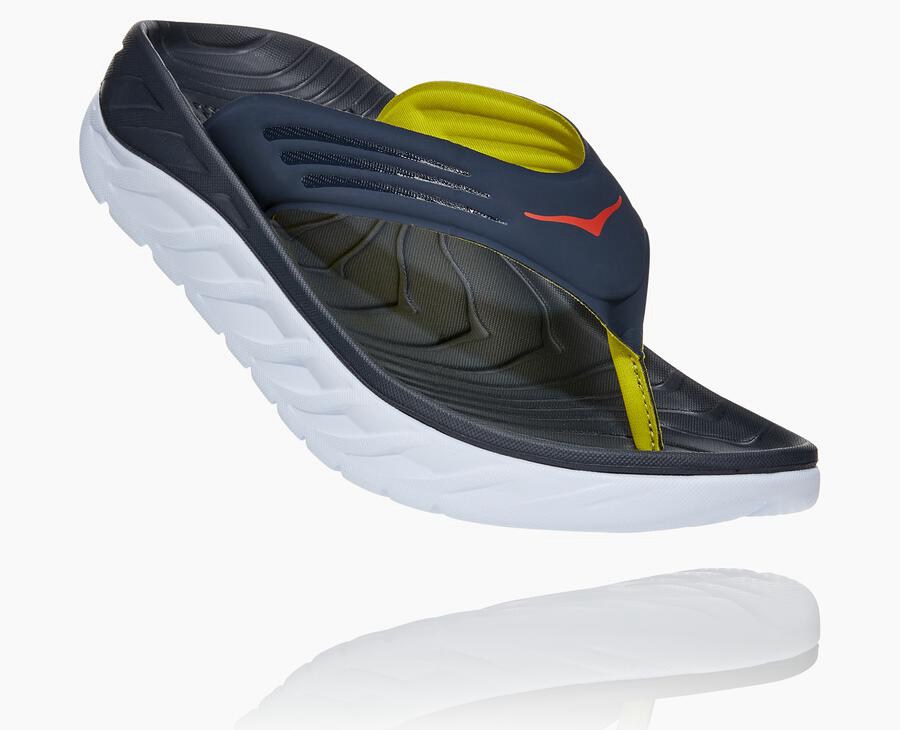 Hoka One One Sandaler Herre - Ora Porno Flip - Mørkeblå/Hvide - 357981PYU